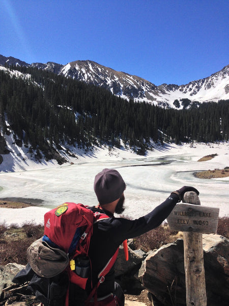 Just prior to ascending 13,161’ Wheeler Peak, NM high point - 5/2017